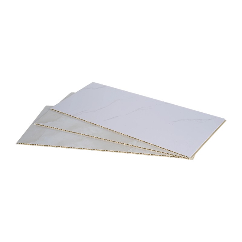Patrún Marmair Taise-Cruthúnas Bambú Fiber PVC Painéal Balla Comhtháite Hollow
